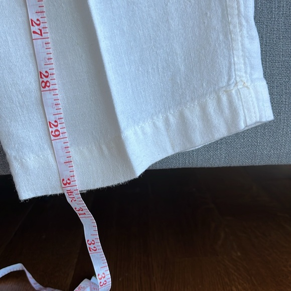 White Linen free wear by Johnathan Hoenscheidt M unisex’s pants w/ pockets - Picture 7 of 7